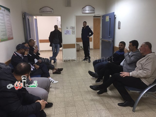 الرئيس عادل بدير ونوابه  في مُعايدة مرضية للسيد نكسون فريج والعديد من مرضى كفرقاسم في مستشفى هشارون